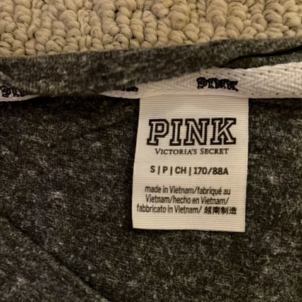 Pink Cropped Grey Tee - Picture 2 of 3